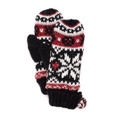 Top off your winter look with the MUK LUKS Women's gloves! Featuring a beautiful knit, these gloves pair perfectly with matching cap. The lightweight yet warm knit will keep you cozy. One size fits most, making it the perfect fun and stylish accessory for everyone!   Machine wash on gentle cycle, no bleach, lay flat to dry.   Pull On  Soft knit Ribbed cuff for added security  Light weight but warm knit  Matching Hat Available  One Size Fits Most Cold Weather Gloves, Knitted Slippers, Fair Isle Knitting, Knit Mittens, Beautiful Knitting, Womens Gloves, Winter Looks, Mitten Gloves, Knitting Designs