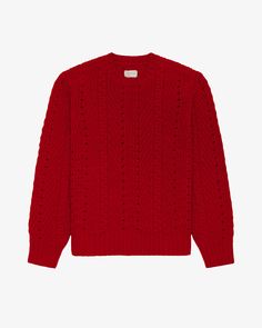 Cable Knit Crewneck Sweater – Aimé Leon Dore Red Crewneck, Aime Leon Dore, Cable Stitch, Fall Winter 2024, Knit Crewneck, Winter 2024, Crewneck Sweater, Dry Clean Only, An Email