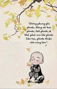 a cartoon character sitting under a tree with leaves on it's branches and the words,