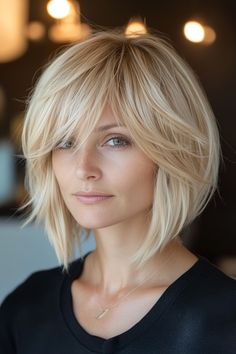 Stay on trend with 21 insanely popular layered bob hairstyles for women to try in 2024! 💇‍♀️ #LayeredBob #HairTrends2024 #StyleInspo Stacked Hairstyles, Choppy Bobs, Short Stacked Hair, Bob Hairstyles 2018, Layered Bob Short, Layered Bob Haircuts, Bangs With Medium Hair, Layered Bob Hairstyles, Bob Hairstyles For Fine Hair