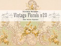 vintage floral wallpapers v2 0 by vandali digital art - available for purchase