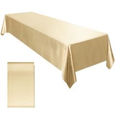 PRICES MAY VARY. Super size: the champagne table cover is 58 x 102 inches / 147 x 259 cm, which is large enough to decorate a table that can accommodate 10-12 persons; with the elegant color, this satin tablecloth is a great choice for your gatherings, letting your table sparkle brightly, boldly, and beautifully High-quality material: our tablecloth is made of premium satin material, whose smooth and delicate fabric gives you a soft and comfortable touch, with good brightness and drooping feelin Table Decor For Wedding, Wedding Banquet Table, Banquet Table Decorations, Satin Tablecloth, Gold Tablecloth, Decor For Wedding, Banquet Table, Table Overlays, Party Table Cloth