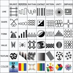 an array of different types of logos and symbols on a gridded background with the words,