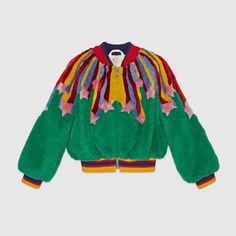 Gucci Children's faux fur bomber with stars Gucci Jackets, Designer Outerwear, Star Motif, Girls Outerwear, Character Outfits