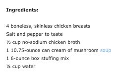 ingredients for chicken broth recipe displayed on white paper with black and blue text overlay