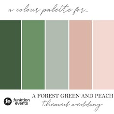 the color palette for forest green and peach