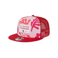 Dive into a vibrant St. Louis Cardinals look with this Bikini Bottom Trucker 9FIFTY hat. Its colorful design from New Era features a team patch stitched on an underwater-inspired pattern and breathable mesh panels. This St. Louis Cardinals snapback is quick and easy to adjust for the most comfortable fit.Dive into a vibrant St. Louis Cardinals look with this Bikini Bottom Trucker 9FIFTY hat. Its colorful design from New Era features a team patch stitched on an underwater-inspired pattern and bre Red Trucker Hat For Beach, Red Trucker Hat For The Beach, Summer Sports Event Snapback Hat With Flat Bill, Summer Snapback Hat For Sports Events With Flat Brim, Summer Sports Snapback Hat With Flat Brim, Pink Hats For Spring Sports Events, Fun Red Trucker Hat For Beach, Summer Sports Event Hat With Flat Brim, Multicolor Flat Bill Snapback Hat For Beach