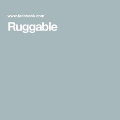 the words ruggable are written in white on a gray background with an image of a