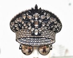 FREE SHIPPING 'Crowning Glory' Military Hat. Captain Burning Men, Champagne Rose, Army Hat, Look Festival, Rock Festival