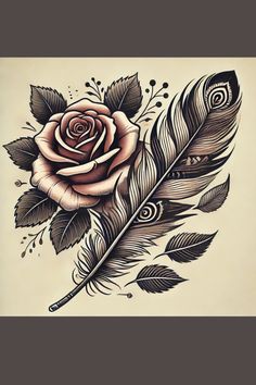 Wondering what rose and feather tattoos reveal? See how they blend symbolism of love and transformation. Tap for details! Feather Tattoo Arm