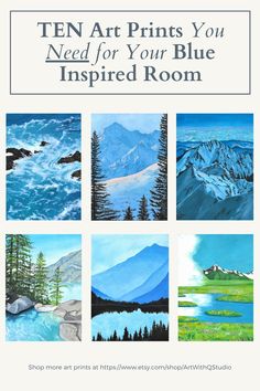 ten art prints you need for your blue inspired room