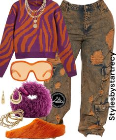 Slay Style Outfit, December Fits, Ptso Outfits, Purple Outfit Ideas, Slippers Platform, Throwing Fits, Pointy Toe Boots, Streetwear Chic