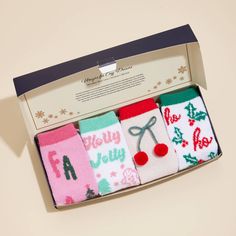 Step into festive charm with our Festive Coquette Cozy Crew Sock Assorted 4-Pack. Designed to keep you warm and stylish, these ultra-soft socks feature playful holiday-inspired designs that add a touch of fun to your look. Perfect for treating yourself or gifting to someone special, this pack of 4 cozy pairs comes beautifully boxed, making it the ideal holiday surprise. Add a little warmth and coquette flair to your winter wardrobe. Features: Arrives in a festive gift box, ready for gifting Made Christmas Fuzzy Socks, Fuzzy Socks Gift, Stocking Suffers, Christmas Socks Gift, Soft Socks, Holiday Socks, Soft Sock, Fuzzy Socks, Cute Box