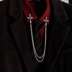 Kingdom Of The Wicked Aesthetic, Suit Chain, Wicked Aesthetic, Hand Jumper, Kingdom Of The Wicked, Alastor Hazbin Hotel, Gothic Outfits, 가을 패션, Formal Outfit