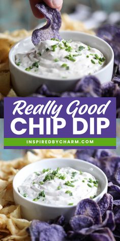 This fresh, homemade chip dip is the ultimate appetizer for your Game Day menu! It's flavorful and creamy making it a perfect Super Bowl party food idea. This appetizer dip will elevate any party or gathering! Homemade Chip Dip, Chip Dip Recipe, Super Bowl Party Ideas, Super Bowl Party Food, Chips And Dip, Bowl Party Food, Super Bowl Party, Chip Dip, Dip Recipe