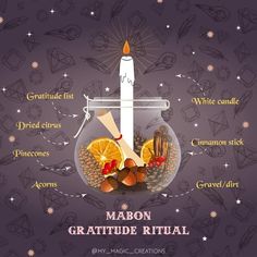 an image of a candle in a jar with the words mason gratide ritual