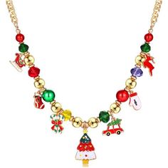 Christmas Theme: Our Festive Necklace Featuring Xmas Bow Pendants With Jingle Bells And Green/Red Beads Decoration, Perfect For Christmas Accessorizing Fun Cute & Festive: These Cute Christmas Necklaces Are Great Ornaments To Wear On Holiday Parties And Family Gatherings, Making You Gorgeous And Charming Intended Use: Christmas, Wedding, Birthday, Party, Prom, Anniversary, Valentines-Day, Casual Wear, Thanksgiving-Day. Length: 18.5” + 3.0”(Extension), Weight: 1.7oz Ideal Gift Choice: Our Xmas Bo Christmas Necklaces, Teething Necklace For Mom, Mixed Beads Necklace, David Yurman Necklace, Festival Necklace, Gold Link Necklace, Bow Pendant, Turquoise Statement Necklace, Layered Choker Necklace