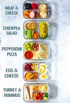 an iphone app showing the meal choices in plastic containers