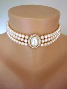 Smarter Shopping, Better Living! Aliexpress.com Navratan Choker, Vintage Bridal Jewellery, Bridal Jewelry Vintage, Formal Jewelry, Real Pearl Necklace, Jewellery Bridal, Necklace Big, Bridal Choker, Iridescent Pearl