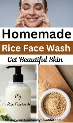 Rice helps to make skin healthy, glowing and beautiful. Learn how to make diy rice face wash at home. Also learn benefits of rice water for skin. how to use rice water for skin. Diy beauty recipes. Homemade face wash recipe. Rice Water For Skin, Rice Water For Face, Benefits Of Rice Water, Face Wash Recipe, Get Glass Skin, Benefits Of Rice, Homemade Face Wash, Diy Face Wash, Diy Lip Balm Recipes