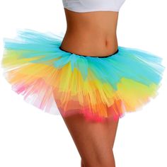 PRICES MAY VARY. Elastic Elastic closure Hand Wash Only Phantomon 5 layered tutu skirt meets all your party needs. Complete your Marathon, Ballet, Rave, or Holiday with this yellow short tutu skirt. They all composed of soft tulle that can be easily cleaned with a rinse in cold water. Different color are available. 
- Color: Yellow, White, Black, Red 
Package Includes:
 - One Tulle Tutu Skirt. Multicolor Tulle Skirt For Summer, Vintage Party Favors, Edm Concert, Tutu Skirt Women, Tulle Skirts, Layered Tulle Skirt, Tulle Tutu Skirt, Princess Tutu, Fun Run