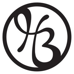 the letter b in a circle with black and white letters inside it, on a white background