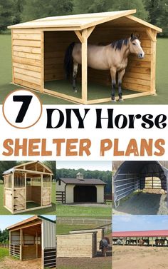 the 7 diy horse shelter plans are great for horses to stay in their stalls