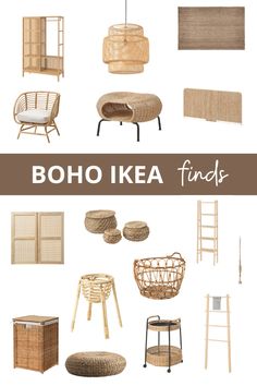 the boho ikea finds list is full of wicker furniture, rattan chairs and more