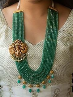 Ruby Jewelry Necklaces, Rose Gold Diamond Necklace, Temple Jewelry Necklace, Long Anarkali, Pearl Necklace Designs, Beaded Necklace Designs, Antique Bridal Jewelry, Antique Jewelry Indian