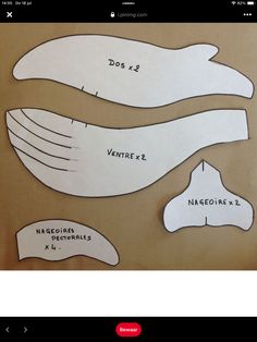 paper cutouts showing the sizes and shapes of shoes for children to use in crafts