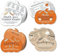 four different thanksgiving coasters with the words, what's your turkey name?