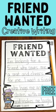 a friend wanted creative writing activity for kids