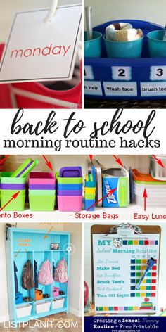 the back to school morning routine hacks are great for kids and adults who want to practice