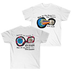 Man on the Moon III : The Chosen Kid Cudi album merch inspired Unisex Ultra Cotton T-Shirt-White-S-Archethype Kid Cudi Albums, Hannah Montana Closet, Album Merch, Tshirt Collection, Useful Gifts, Man On The Moon, Kid Cudi, Winter Work, Chosen One