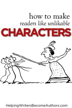 the title for how to make readers like unikable characters, with an image of two