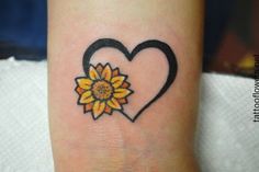 a tattoo with a sunflower on the side of it's arm that says, wrist tattoo pictures 34 awesome wrist flower tattoos