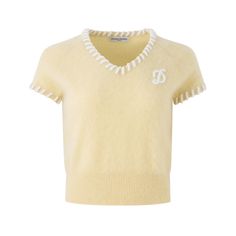 DIANA VEVINA V-Neck Knit Tender Short Top Yellow Chest Length F 92 45.5 9.8% Cashmere, 69.8% Australian Wool, 20.4% Specialty Animal Fibers Suit Pant, Skirt Socks, Hoodie Dress, Short Tops, Three Quarter, Shirt Jacket, Long Sleeve Sweater, Sweater Hoodie, Jacket Dress