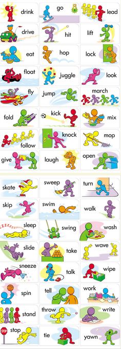 an image of children's english flashcards with different words and pictures on them