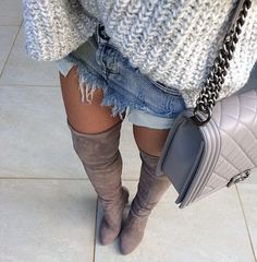 HIGHLAND | Stuart Weitzman #inourshoes Todays Outfit, Over The Knee Boots, Over The Knee, Stuart Weitzman, Passion For Fashion, Autumn Winter Fashion, High Boots, Over Knee Boot, The Knee