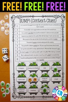 a free printable game for kids to play with