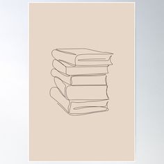 three books stacked on top of each other poster