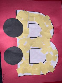 the letter b is made out of construction paper