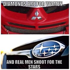 two pictures with the words diamonds are for women and real men shoot for the stars