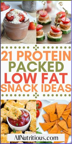 Having more healthy foods to help you recover from your workouts and build strong muscle can be easy peasy with these tasty high protein low fat snack ideas. These easy high protein snacks are great to take on the go for a quick snack anytime. High Protein Low Calorie Snacks Easy Recipes, On The Go High Protein Snacks, Protein Heavy Snacks, High Protein Low Fat Breakfast Ideas, No Fat Snacks, High Protein Pregnancy Snacks, High Protein Low Cal Recipes, Low Fat Snack Ideas, High Protein Snacks For Fat Loss