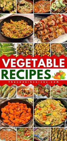 Looking for ways to get more vegetables in your diet? These most delicious vegetable recipes have got you covered! Not only will you find easy vegetable side dishes, but there are also vegetable main dishes. Try a veggie recipe for dinner tonight! Vegetable Main Dishes, Delicious Vegetable Recipes, Fresh Vegetable Recipes, Vegetable Side Dishes Healthy, The Cookin Chicks, Yummy Vegetable Recipes, Easy Vegetable Recipes, Veggie Recipe