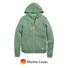 Marine Layer Women's Afternoon Zip Hoodie Marine Layer, The Marine, Utility Pants, Jcrew Women, Custom Hoodies, Supima Cotton, Sustainable Fabrics, Logo Embroidery, Full Zip Hoodie