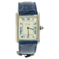 Silver Cartier Watch, Cartier Tank Must, Vintage Cartier Watch, Cartier Vintage, Crown Bracelet, Tank Watch, Vintage Watches Women, Cartier Tank, Cartier Watch