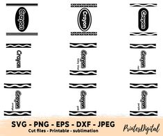 the svg files for epss and dxf