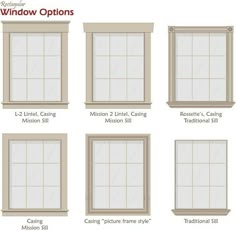 the different types of windows are shown in this diagram, with instructions for each window