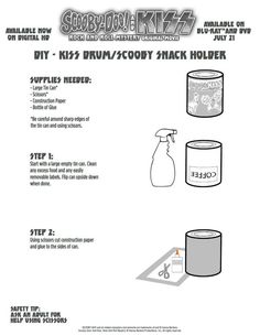 the instructions for how to use an easy diy kleens drum / scooby sack holder